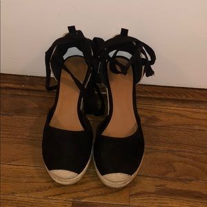 Wedges with Espadrilles detail and ballerina laces